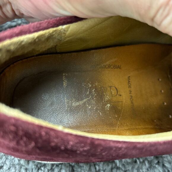 Samuel Hubbard Derby Mens 7.5 Red Suede Vibram Oxford Shoes Made in Portugal - Picture 9 of 11